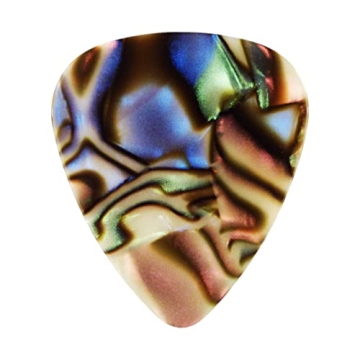 Vibrant Celluloid Abalone Guitar Picks - 12 Pack - 0.96 mm