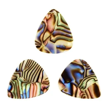 Stylish Abalone Celluloid Guitar Picks - 12 Pack