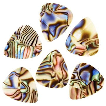 Stylish Abalone Celluloid Guitar Picks - 12 Pack