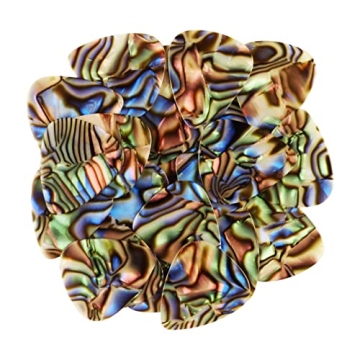 Stylish Abalone Celluloid Guitar Picks - 12 Pack