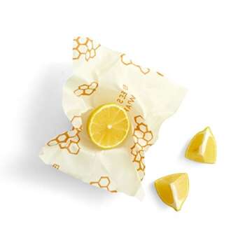 Bee's Wrap Small 3 Pack, Eco Friendly Reusable Food Wraps, Sustainable Plastic Free Food Storage, Each Wrap Measures 7" x 8"