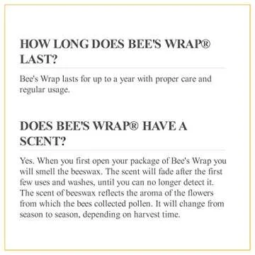 Bee's Wrap Small 3 Pack, Eco Friendly Reusable Food Wraps, Sustainable Plastic Free Food Storage, Each Wrap Measures 7" x 8"