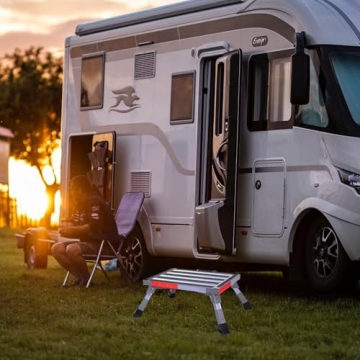 Adjustable Height RV Step Stool for Safe Access and Stability