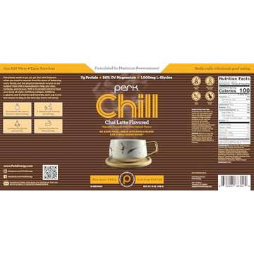 Perk Chill Chai Latte Drink Mix - 7G Protein & Gluten Free