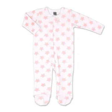 The Peanutshell Baby Sleepers for Girls Set of 3-0-3 Months Baby Clothes, Soft Cotton Baby Girl Footed Pajamas, Newborns & Infants Baby Clothes Gift Set - Flower Pink
