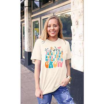 Teacher Shirt Women Helping Little Minds Grow Teacher Shirt Wildflower Shirt for Teacher Special Edu...