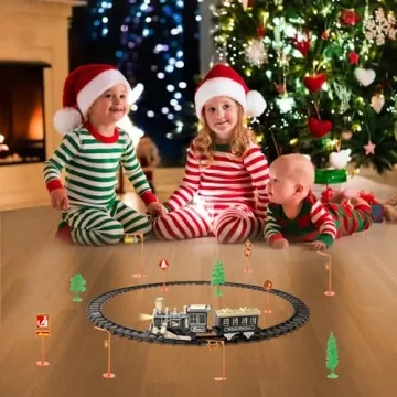 JUQU Train Set - Fun Train Toys for Kids with Lights