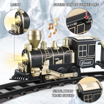 JUQU Train Set - Fun Train Toys for Kids with Lights