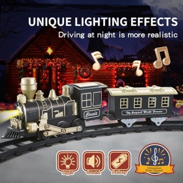 JUQU Train Set - Fun Train Toys for Kids with Lights