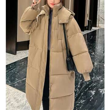 Winter Women Hooded Parkas Long Jackets Casual Thick Warm Windproof Coat Long Street Casual Outwear ...