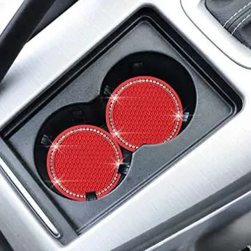 Stylish SUNCARACCL Bling Car Coasters for Women
