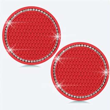 Stylish SUNCARACCL Bling Car Coasters for Women