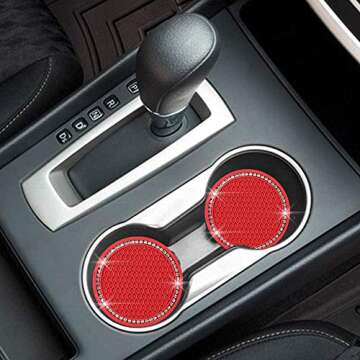 Stylish SUNCARACCL Bling Car Coasters for Women