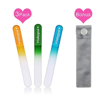 Gentle Czech Glass Baby Nail Files 3 Pack for Safe Care