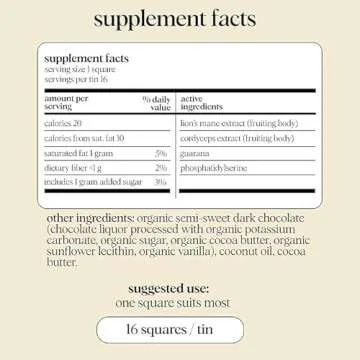 Brainstorm 2-Pack | Functional Mushroom Chocolates | Energy Bites for Focus, Clarity & Cognitive Function | Lions Mane, Cordyceps, Guarana & Phosphatidylserine, Natural Caffeine