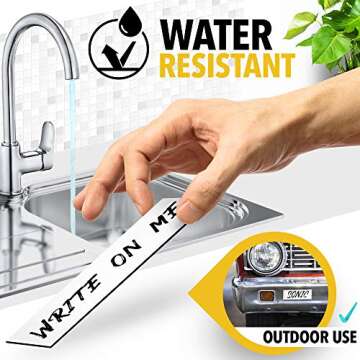 Dry Erase Magnetic Strips for Easy Labeling and Organization