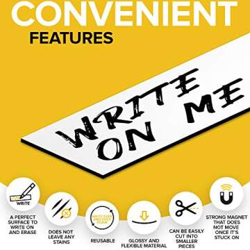 Dry Erase Magnetic Strips for Easy Labeling and Organization