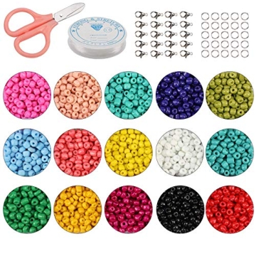 Versatile PHOGARY 9000pcs Glass Seed Beads Kit for Crafts