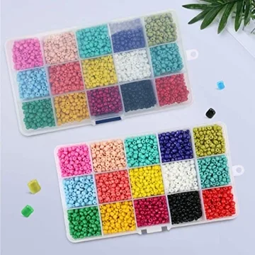 Versatile PHOGARY 9000pcs Glass Seed Beads Kit for Crafts