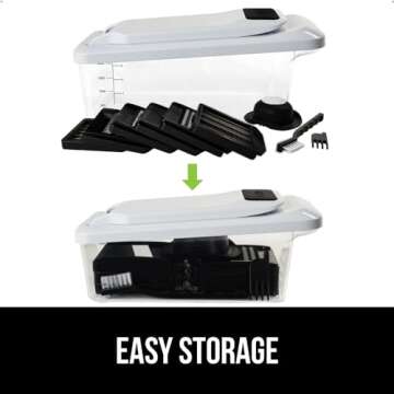 GORILLA GRIP Heavy Duty 12-in-1 Vegetable Chopper, 6 Blades, Food Choppers with Container, Cucumber Mandoline Slicer, Dice Onions, Slice Veggies, Chop Salad, Home Essential Kitchen Gadgets Tool, Black