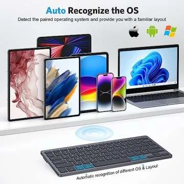 Emetok Universal Bluetooth Keyboard for iPad, Upgraded BLE Technology Keyboard with Unwavering Connection, 18-Month Battery Life, Automatic Identification for Windows, Android, macOS, iOS, Black