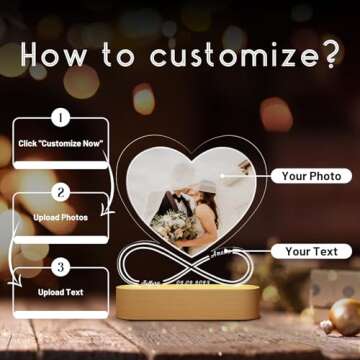 LUCKOR Personalized Gifts Arrive Before Valentine's Day, Valentines Gifts for Him Her, Custom Pictur...