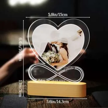 LUCKOR Personalized Gifts Arrive Before Valentine's Day, Valentines Gifts for Him Her, Custom Picture Frame for Boyfriend Girlfriend Couples Wife, Customized Gifts for Women on Anniversary