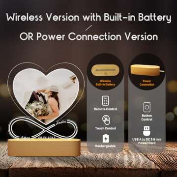 LUCKOR Personalized Gifts Arrive Before Valentine's Day, Valentines Gifts for Him Her, Custom Picture Frame for Boyfriend Girlfriend Couples Wife, Customized Gifts for Women on Anniversary