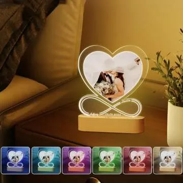 LUCKOR Personalized Gifts Arrive Before Valentine's Day, Valentines Gifts for Him Her, Custom Picture Frame for Boyfriend Girlfriend Couples Wife, Customized Gifts for Women on Anniversary