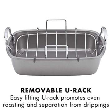 Circulon Nonstick Roasting Pan 17x13 Inch Gray