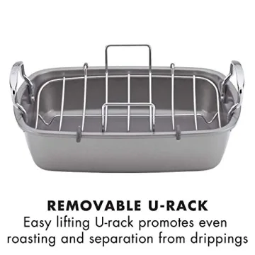 Circulon Nonstick Roasting Pan 17x13 Inch Gray