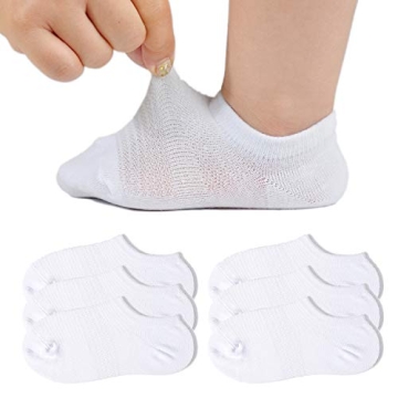 JORMATT 6 Pairs Toddler No Show Socks - Comfort & Anti-Slip