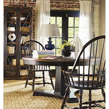 Beaumont Lane Glass Door Transitional Wood Display Cabinet in Ebony Black