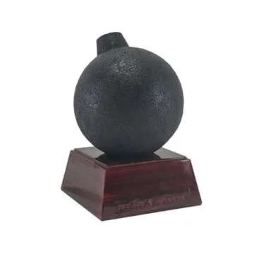 Decade Awards Bomb Trophy - 5.5 Inch Tall | Da Bomb Award | Celebrate an Explosive Victory with This Bombshell of a Trophy - Engraved Plate on Request