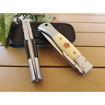 Finka-NKVD KGB Folding Knife with X12M Steel Blade
