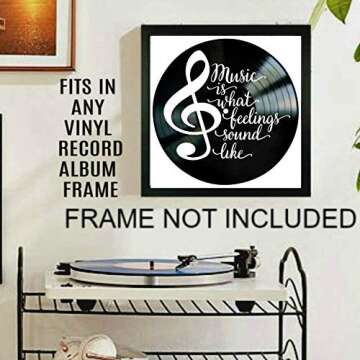 Music is What Feelings Sound Like Vinyl Wall Art Gift