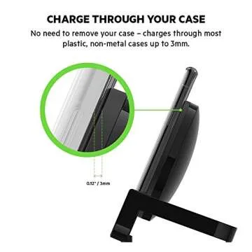 Belkin Boost Up Wireless Charging Stand 10W - Qi Wireless Charger for iPhone 11, 11 Pro, 11 Pro Max, Xs, XS Max, XR/Samsung Galaxy S9, S9+, Note9 / LG, Sony and More (Black) (F7U052dqBLK)