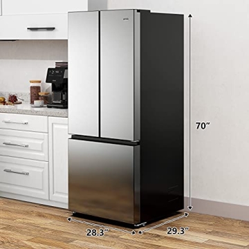 Galanz 16 Cu Ft French Door Refrigerator - Sleek & Efficient