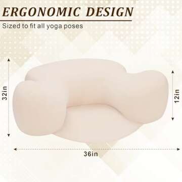 Inflatable Large Meditation Cushion for Zafu Yoga - Meditation Pillow for Sitting on The Floor - Floor Cushion Seating for Adults, Washable Cover, for Living Room Balcony Office