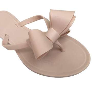 Mtzyoa Women Flip Flops Stylish Waterproof Jelly Sandals