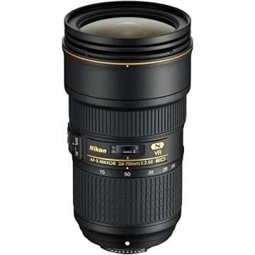 Nikon AF-S FX NIKKOR 24-70mm f/2.8E ED Vibration Reduction Zoom Lens with Auto Focus for Nikon DSLR Cameras (Renewed)