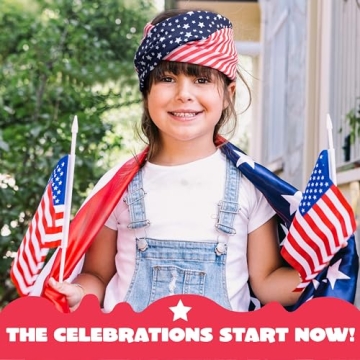 JOYIN Patriotic Accessories: American Flag Headband and Floral Headband for Women, Girls - Ideal for Memorial Day, Independence Celebrations