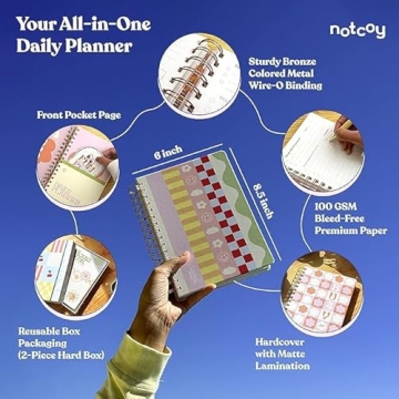 Daily Planner Organizer Notebook for Creative Productivity