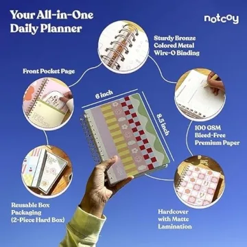 Daily Planner Organizer Notebook for Creative Productivity