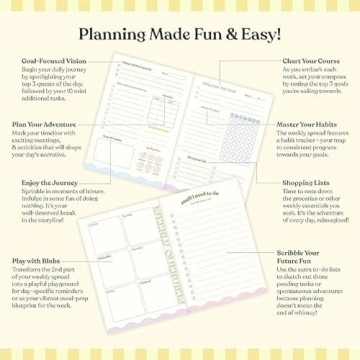 Daily Planner Organizer Notebook for Creative Productivity