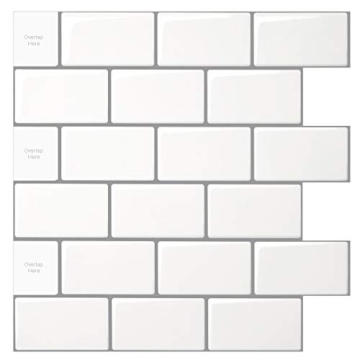 LONGKING 10-Sheet Peel & Stick Backsplash Tile - Easy DIY Kitchen Upgrade