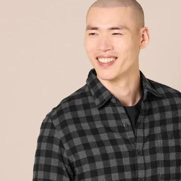 Amazon Essentials Men's Slim-Fit Plaid Flannel Shirt