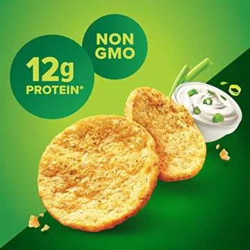 Pure Protein Popped Crisps Variety Pack, Hickory Barbecue and Sour Cream & Onion, High Protein Snack, 12G Protein, 1.27oz., 12 Count