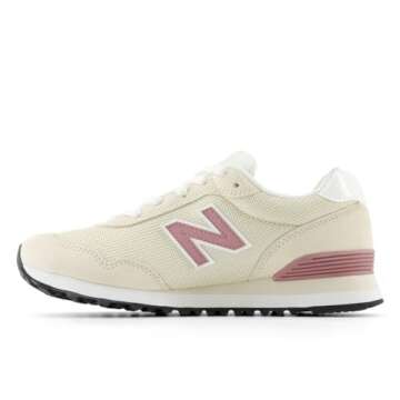 New Balance Women's 515 V3 Sneaker, Linen/Rosewood/White, 9.5