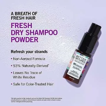 Better Natured Refresh & Boost Dry Hair Shampoo Powder for Volumizing & Texturizing - for All Hair T...